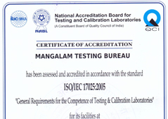 NABL accreditation Certificate Testing